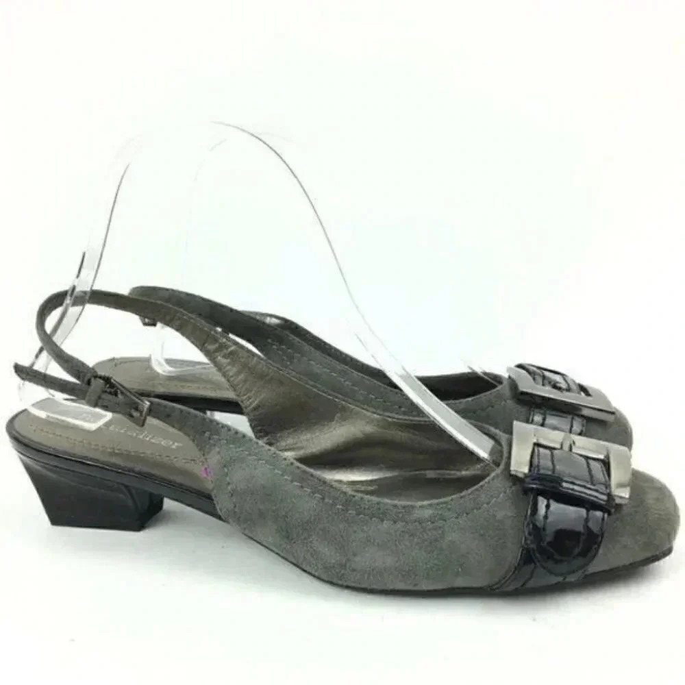 Naturalizer Heels Size 8.5 Marianna Suede Buckle